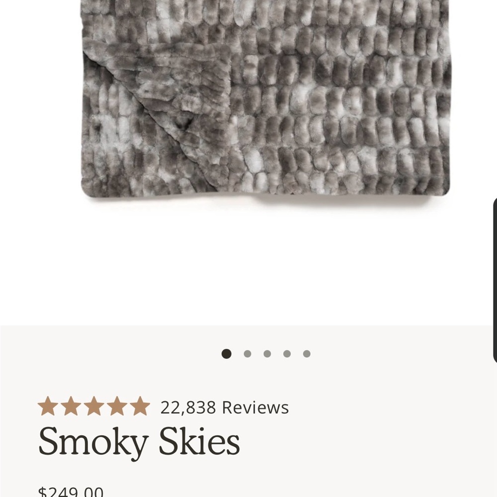 Lola Smoky Gray Throw Blanket